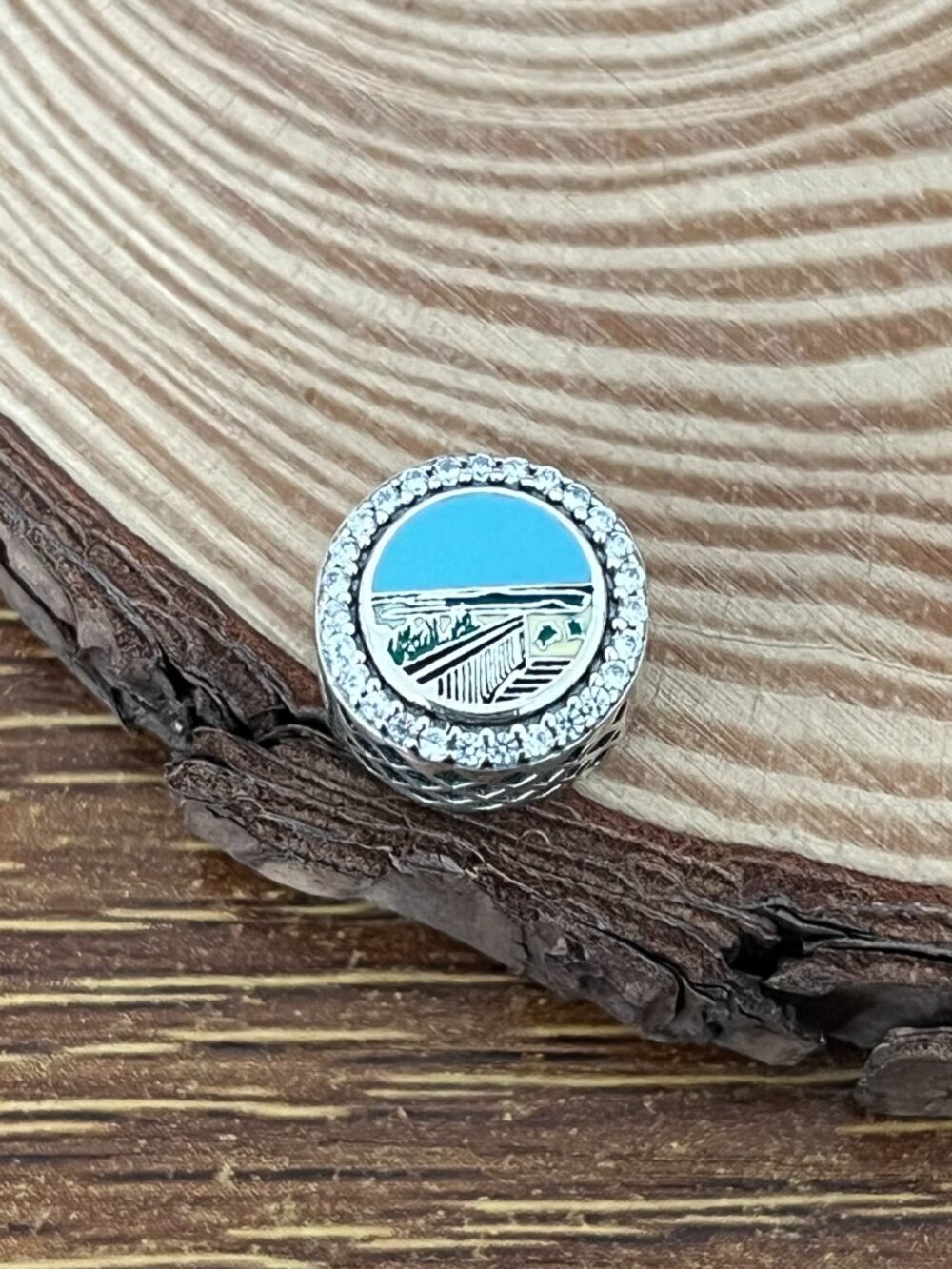 Pandora Emerald Isle, North Carolina Bead S925 Silver Charm